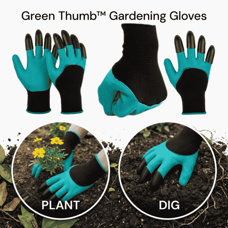 Green Thumb™ Gardening Gloves - Universal Waterproof Gloves with Claws for Digging, Planting & Weeding!! 🌱🧤