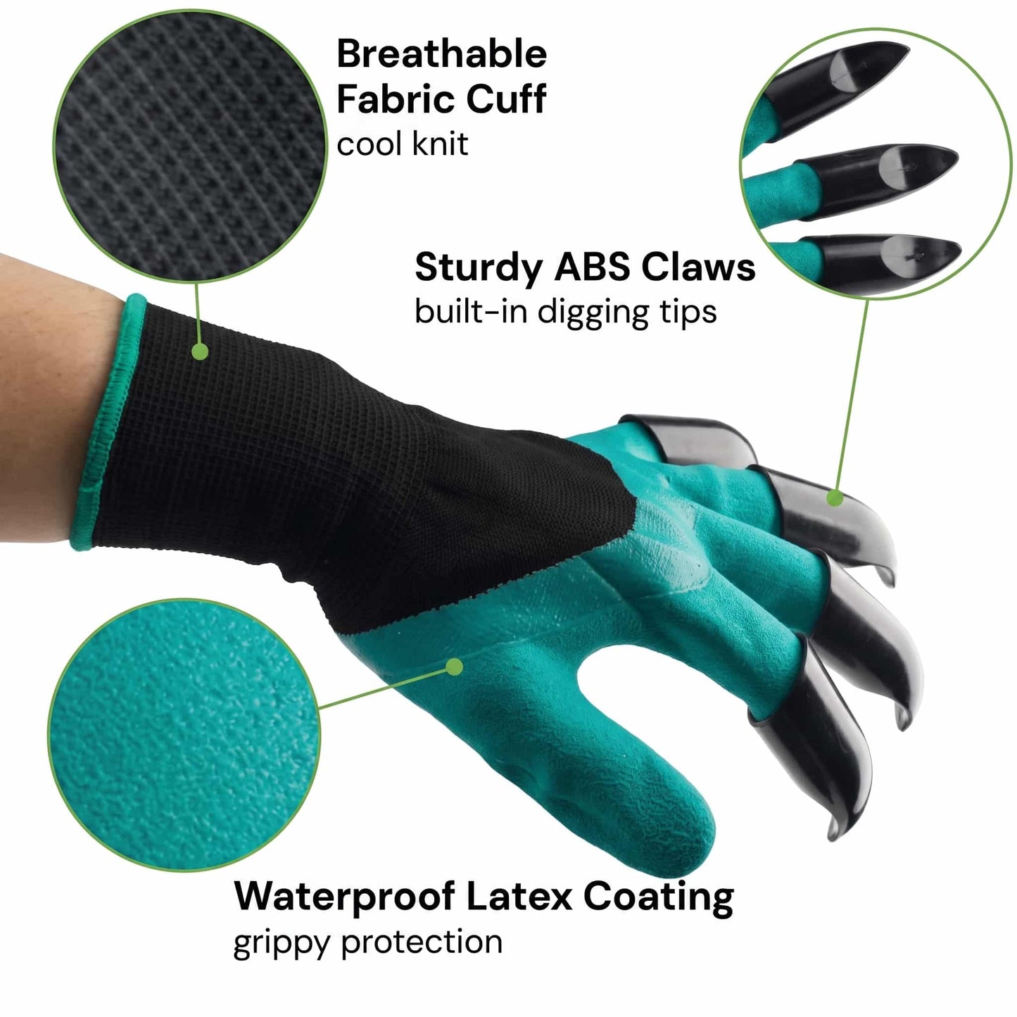 Green Thumb™ Gardening Gloves - Universal Waterproof Gloves with Claws for Digging, Planting & Weeding!! 🌱🧤