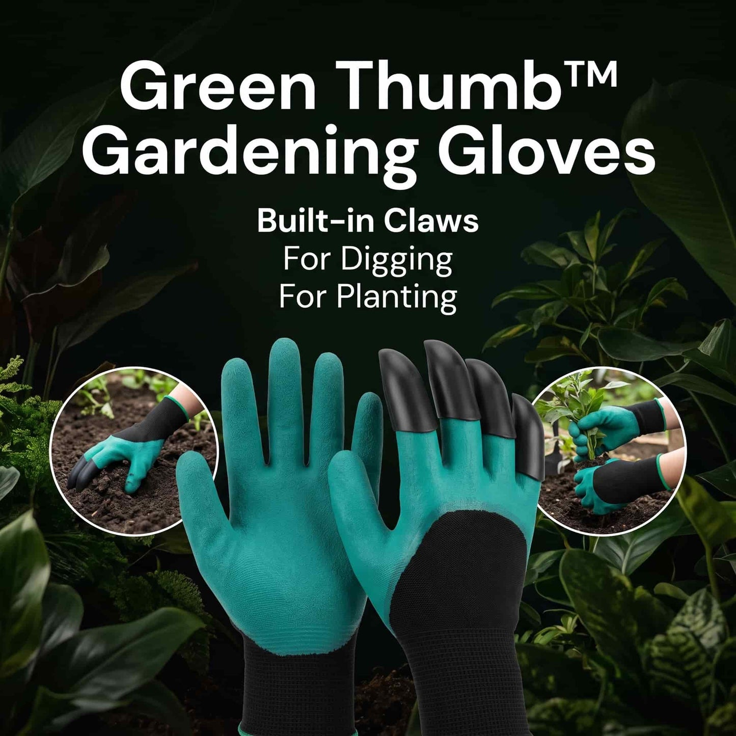 Green Thumb™ Gardening Gloves - Universal Waterproof Gloves with Claws for Digging, Planting & Weeding!! 🌱🧤